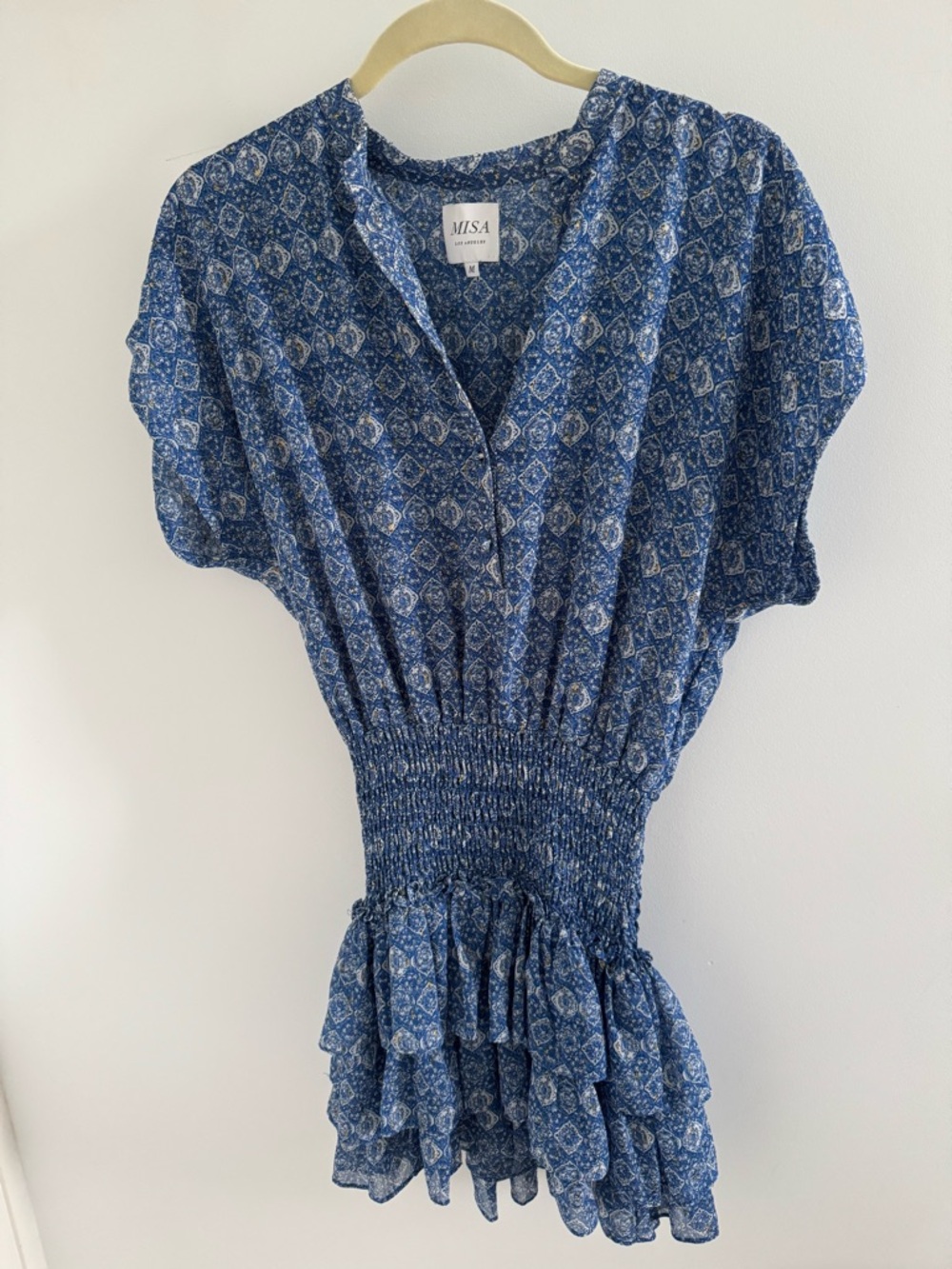 Misa Los Angeles Blue Printed Mini Dress - Picture 4 of 8